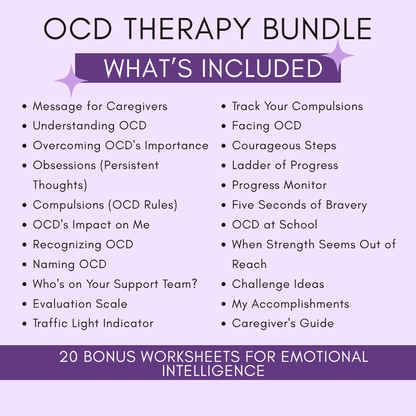 OCD THERAPY WORKSHEET & TRACKER | CBT TOOLS FOR TEENS & ADULTS